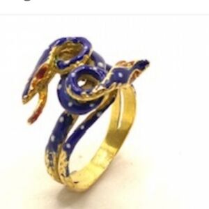 🐍18K Two Headed Serpent Ring